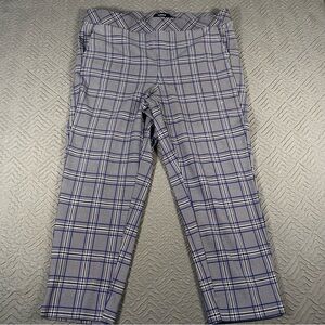 Torrid Pull On Gray Plaid Pants Size 3 22/24